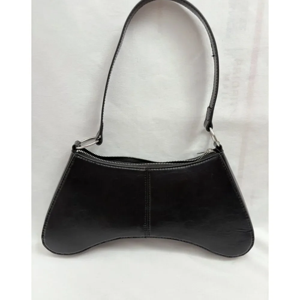 Divided Small Leather Shoulder Bag Purse Classy New Small Minimalist